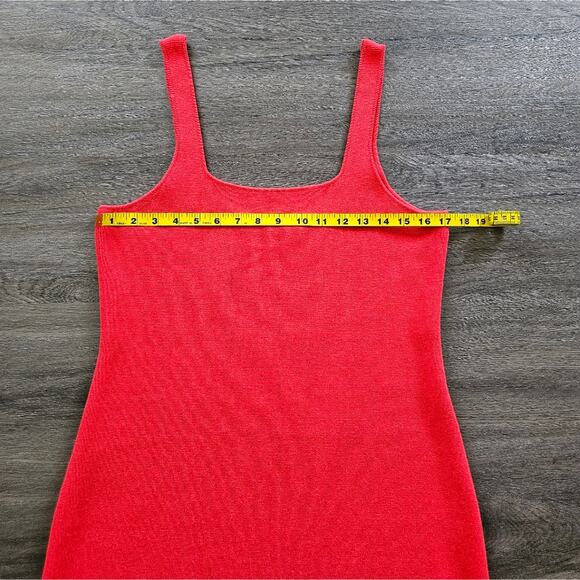 J. Crew Cherry Red Squareneck Mini Sweater-Dress NWOT Size Large - Picture 10 of 11